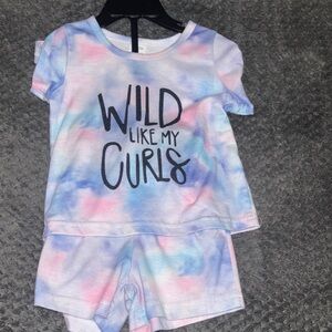 Wild Like My Curls Kids Pajamas - Multicolor